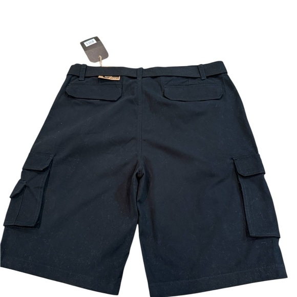 Copper Denim Cargo Men’s Belted Black Shorts Size 34 Casual leisure relaxed NWT - Picture 4 of 7